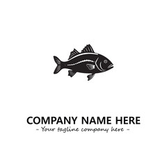 Fish silhouette logo company design vector illustration