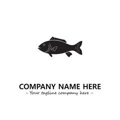 Fish silhouette logo company design vector illustration