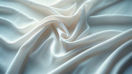 Obraz premium Soft white bed linens with a fresh duvet, forming a cozy backdrop