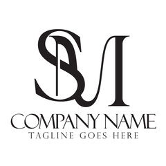 Creative letter SM or MS vector logo design templates for a luxury, fashion, jewelry, and boutique