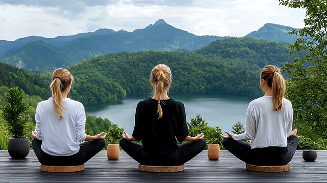 there are three women that are sitting on a bench with their legs crossed