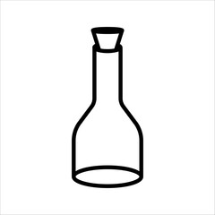 Bottle line icon, logo isolated on white background