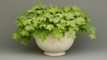 Fototapeta premium Charming Ivy Plant Cascading from Antique European Pot