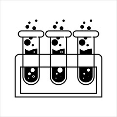 Test Tube Vector Illustration. Chemist. Laboratory. Science
