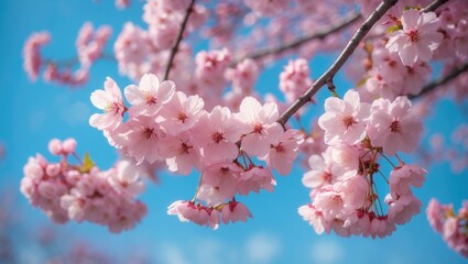 Cherry blossoms flowering in early spring