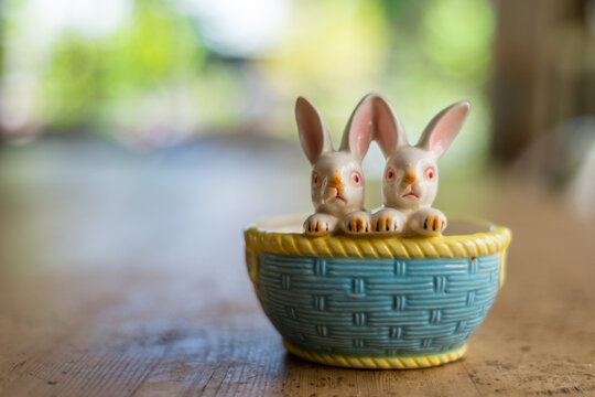 ceramic easter bunny bowl