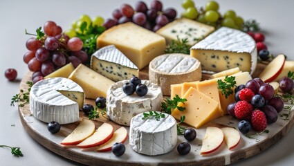 Cheese platter - different kinds of cheese.