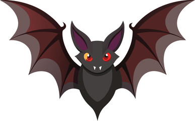 Obraz premium Cute Halloween Bat Cartoon Illustration