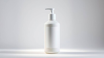 Sleek White Pump Bottle Perfect for Lotion, Soap, or Shampoo