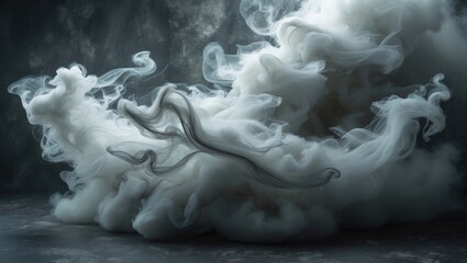Vapor on a black surface.