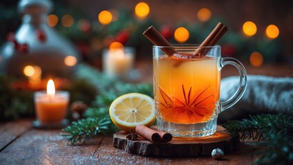 Classic spiced hot toddy winter beverage recipe.