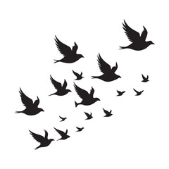 Fototapeta premium Bird Flock Sky Freedom Silhouette Unity Flight