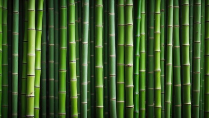 Obraz premium Nature-inspired green bamboo texture for wall backgrounds