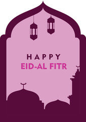 Naklejka premium vector illustration of greeting templates for Eid al-Fitr and Eid al-Adha