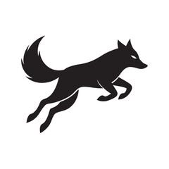 Fox Hunt Pounce Silhouette Cunning Wild Prey