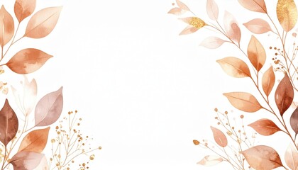 Elegant autumn leaves arrangement nature background graphic design warm color palette aesthetic viewpoint