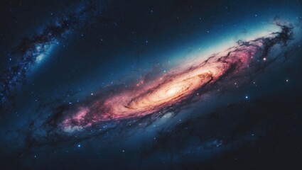 Fototapeta premium Extended exposure image of the galaxy featuring texture