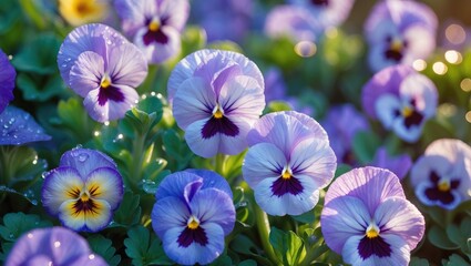 Diverse Garden Flowers, Garden Violets