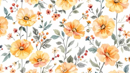 Stickers Patronen  seamles flower water color with background vector for fabric fashion and more  © Flower