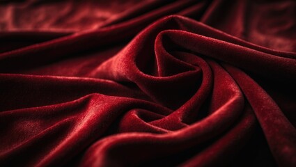 Obraz premium Horizontal full-frame featuring soft, textured red fabric and aged velvet surface