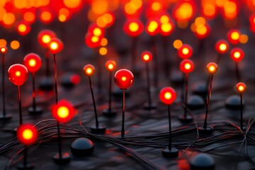 Illuminated Neural Network: Red Light Nodes and Dark Fibers