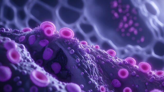 Light microscopy examination of histopathology in chronic active hepatitis