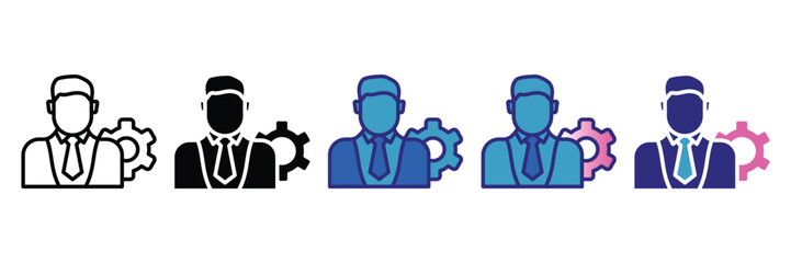 Management Icon Set Multiple Style Collection