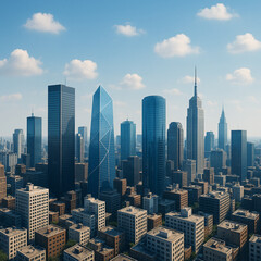 Fototapeta premium city with buildings of skyline