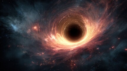Fototapeta premium Cosmic Vortex: A Journey Into the Heart of a Black Hole