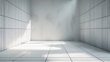 Fototapeta premium Abstract background featuring a white and gray grid with subtle monotone textures