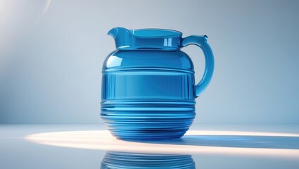 Large water bottle set against a white backdrop