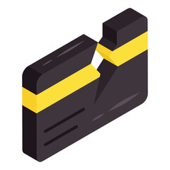 Premium download icon of cracked card