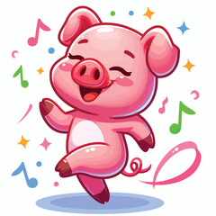 cute pig vector