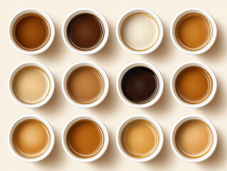Variety of Coffee Cups in Different Shades