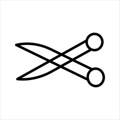 Set of Scissors icon collection. Cut lines with scissors signs. Vector Illustration.