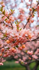 Obraz premium Bountiful Blossoms: Vibrant Spring Cherry Tree