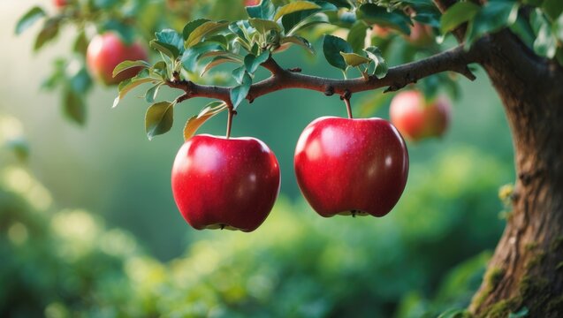Red tree of apples
