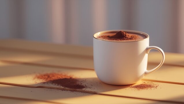 Macro photo of enticing hot chocolate