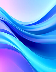 Flowing waves of blue and purple create a serene, abstract background, evoking a sense of calm and tranquility