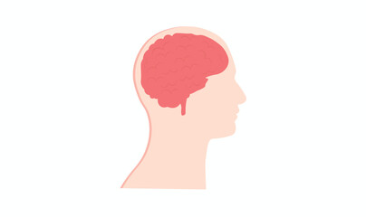 Human brain symbol vector illustration for use.
