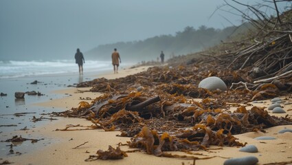 Beaches covered in Sargassum algae: an ecological concern with seaweed