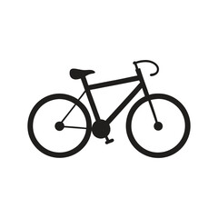Fototapeta premium Silhouette illustration of a simple bicycle ideal for design and icon applications