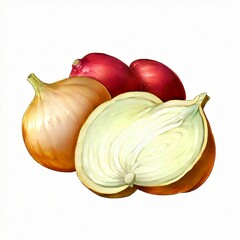 Onion Game Icon – Vegetable Ingredient Vector for Mobile Game UI, Flat Game Assets, and Isometric Cooking Inventory Icons