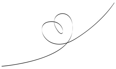 Vector continuous one simple single abstract line drawing of love concept of celebration