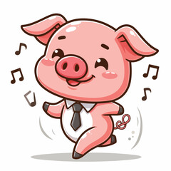 cute pig vector