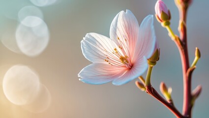 Fototapeta premium Close-up view of a flower with a blurred background