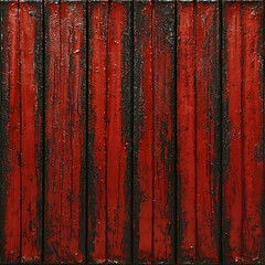 Obraz premium Red and black weathered wooden planks background texture