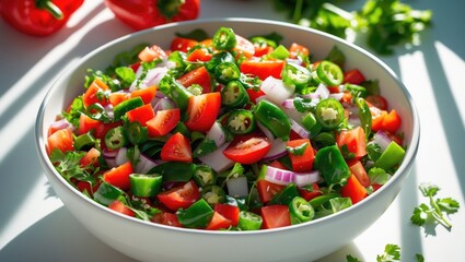 Summer salad featuring organic veggies
