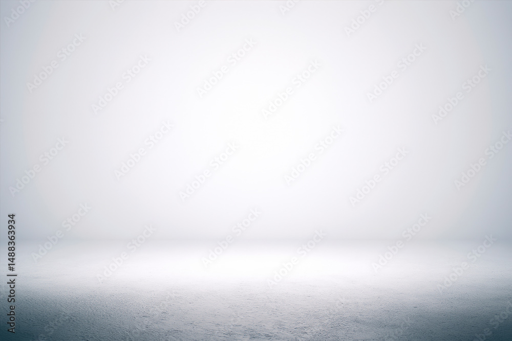 Poster Minimalist white studio background with light gradient and textured floor for product mockup or branding design template in creative space.