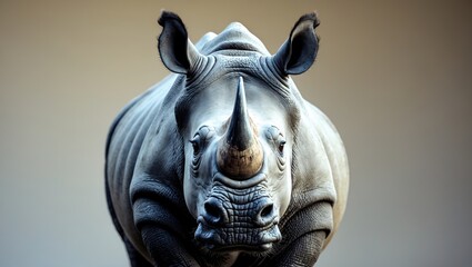 Obraz premium Depiction of a black rhino
